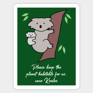 Koala - Habitable Planet (Forest Green) Magnet